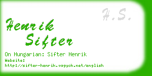 henrik sifter business card